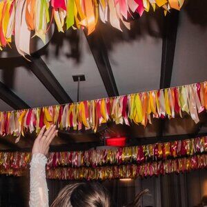 Bundle of 7 Multicolor Ribbon Garlands (21' each)